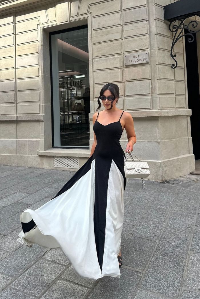 ELIANA | Rochie Maxi cu Detalii Panou
