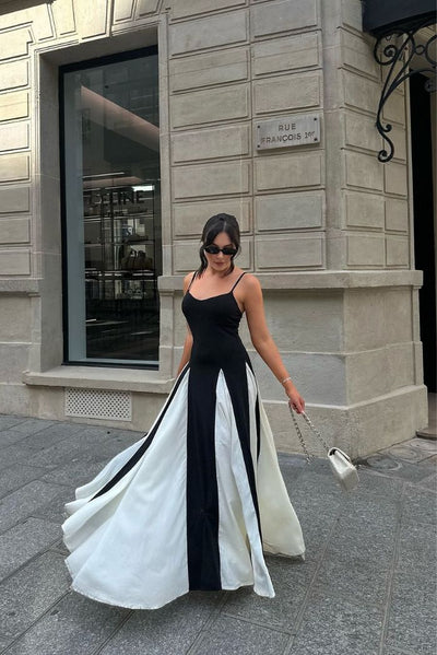 ELIANA | Rochie Maxi cu Detalii Panou