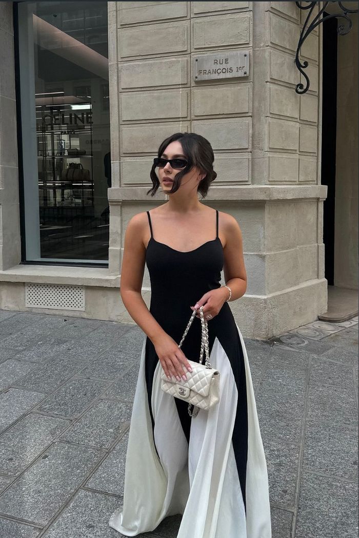 ELIANA | Rochie Maxi cu Detalii Panou