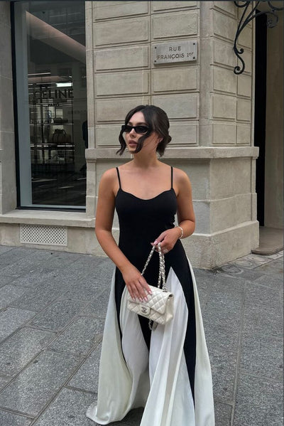 ELIANA | Rochie Maxi cu Detalii Panou