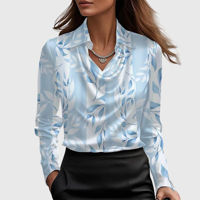 TERESA | Bluză cu strălucire elegantă și decolteu plisat