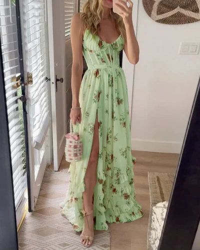 ANDREA | Rochie Elegantă cu Motive Florale pentru Orice Eveniment