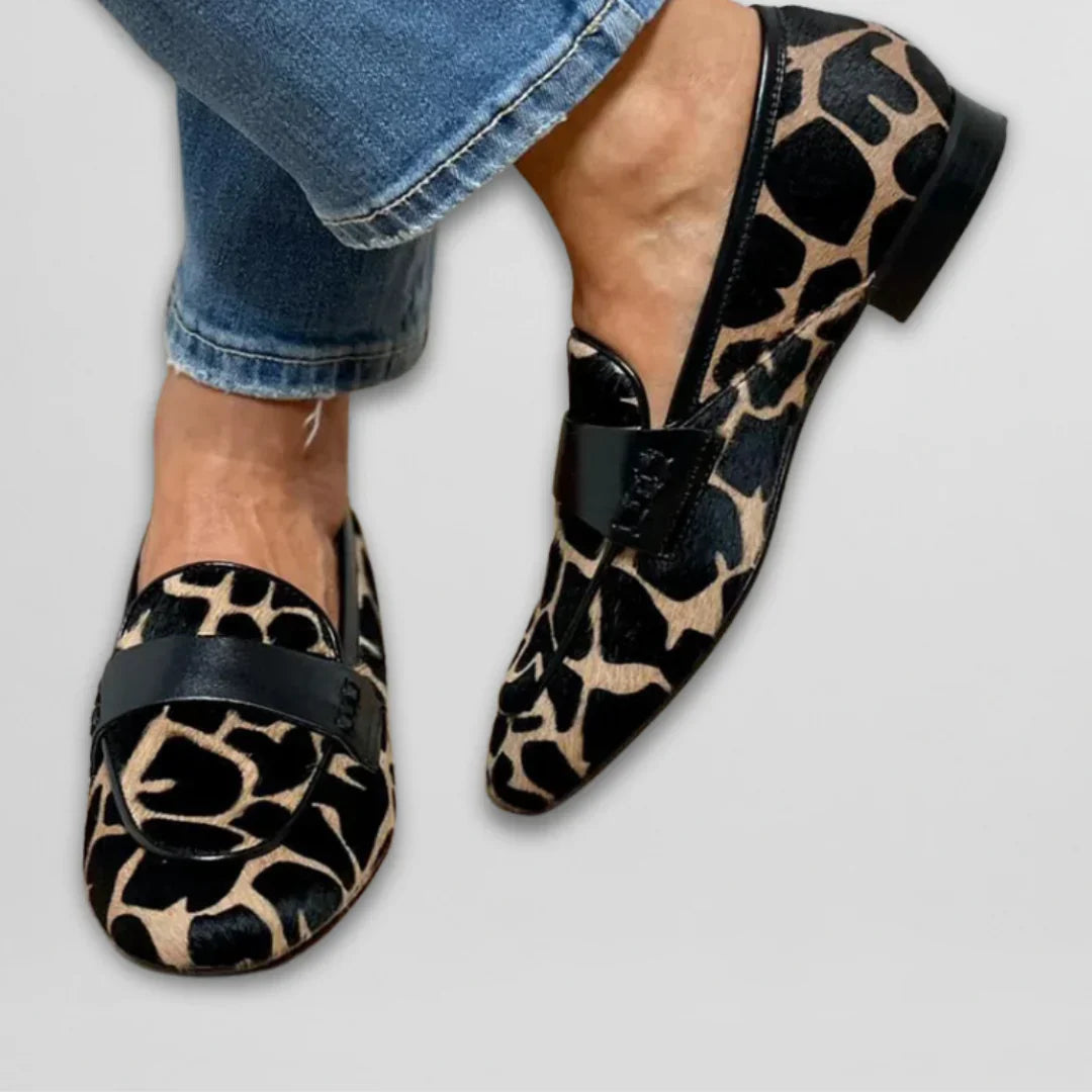 JUSTYNA | Mocasi eleganți și confortabili cu imprimeu de vacă