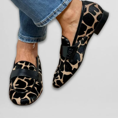 JUSTYNA | Mocasi eleganți și confortabili cu imprimeu de vacă