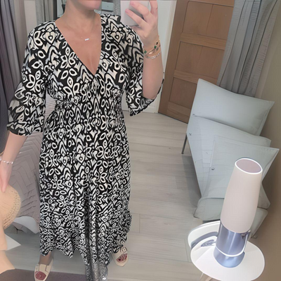 IWONA | Rochie Boho cu Motive Decorative