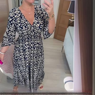 IWONA | Rochie Boho cu Motive Decorative