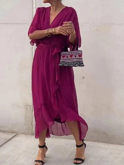 MARTA | Rochie Elegantă din Chiffon cu Decolteu în S