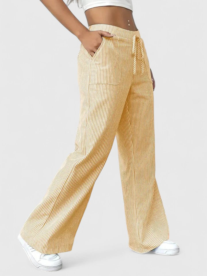 DOMINIQUE | Pantaloni Relaxați cu Detalii Elegante
