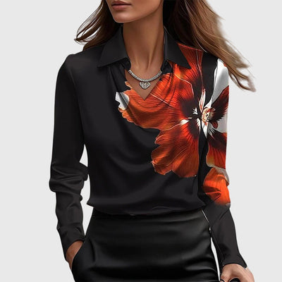 TERESA | Bluză cu strălucire elegantă și decolteu plisat
