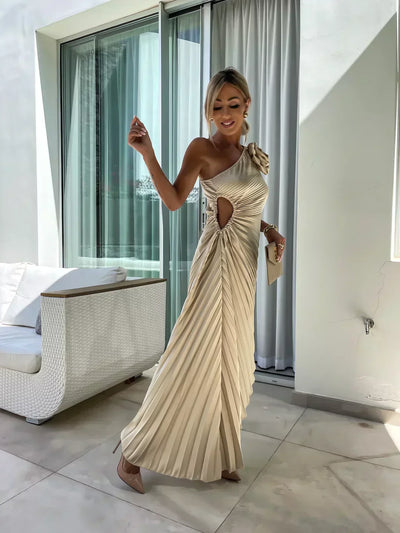 LIZBETH | Rochie cu Flori pe Umăr