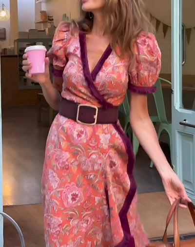 OLIWIA | Rochie lungă elegantă cu mâneci voluminoase
