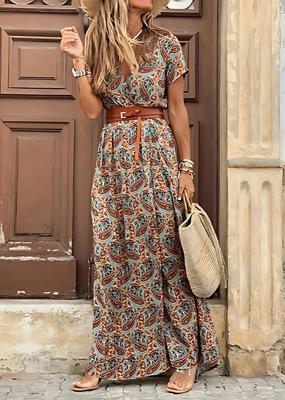 SYBELLA | Rochie maxi boho din material lejer