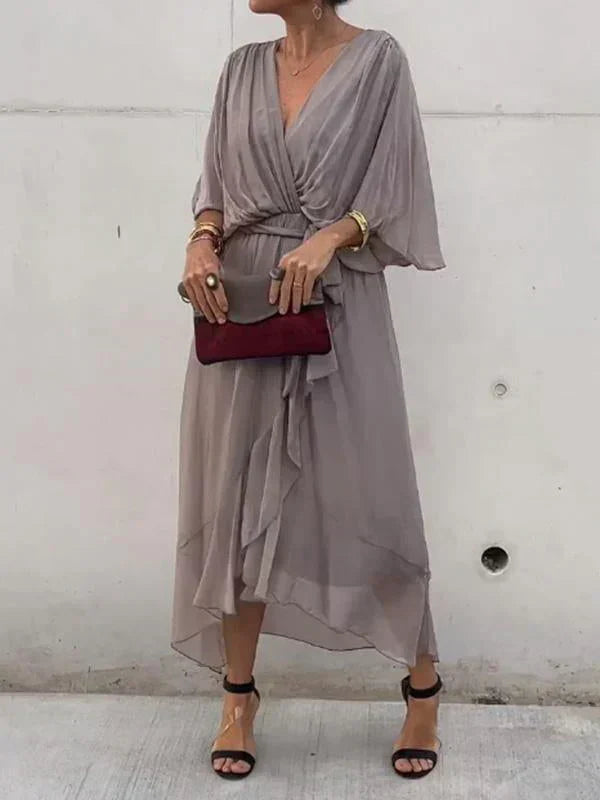 MARTA | Rochie Elegantă din Chiffon cu Decolteu în S