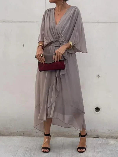 MARTA | Rochie Elegantă din Chiffon cu Decolteu în S