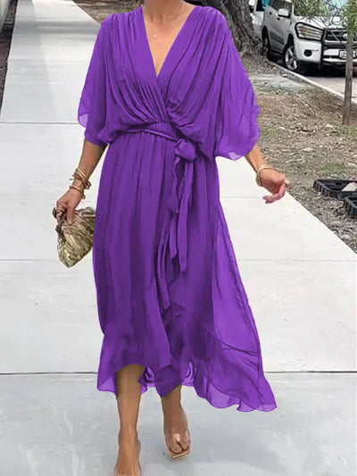 MARTA | Rochie Elegantă din Chiffon cu Decolteu în S