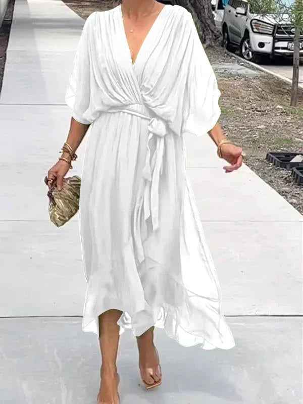 MARTA | Rochie Elegantă din Chiffon cu Decolteu în S