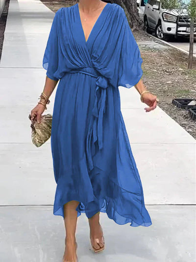 MARTA | Rochie Elegantă din Chiffon cu Decolteu în S