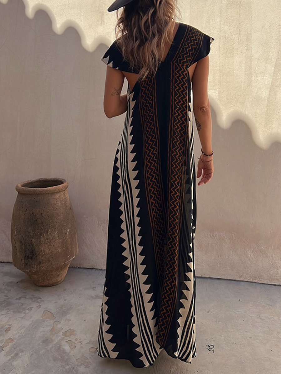 NOELIA | Rochie fără mâneci cu decolteu în V elegant