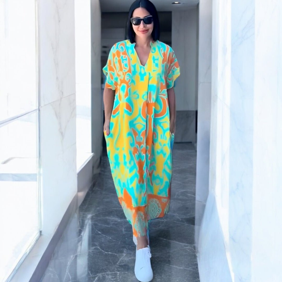 LENA | Rochie Elegantă cu Motive Florale