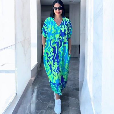LENA | Rochie Elegantă cu Motive Florale