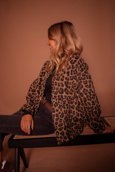 SOFÍA | Sacou Elegant cu Model Leopard Îndrăzneț