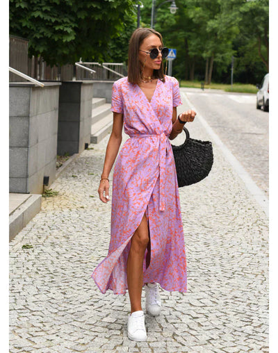 EVA | Rochie Elegantă cu Decolteu în V și Design pentru Acoperirea Burții