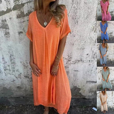 NINA | Rochie Maxi Ușoară cu Croi Relaxat