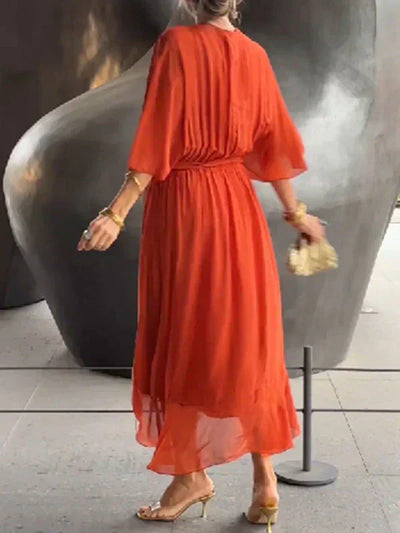 MARTA | Rochie Elegantă din Chiffon cu Decolteu în S