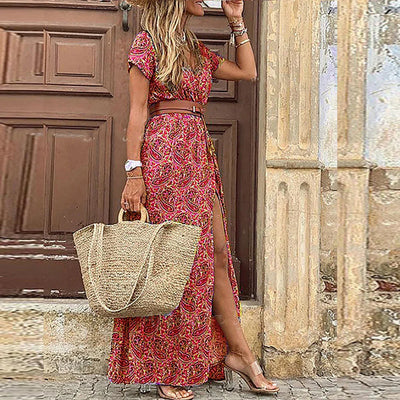 SYBELLA | Rochie maxi boho din material lejer