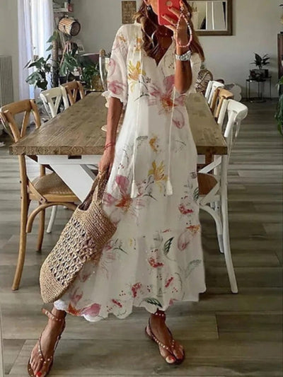 SOPHIA | Rochie Boho Vintage de Vară cu Decolteu în S