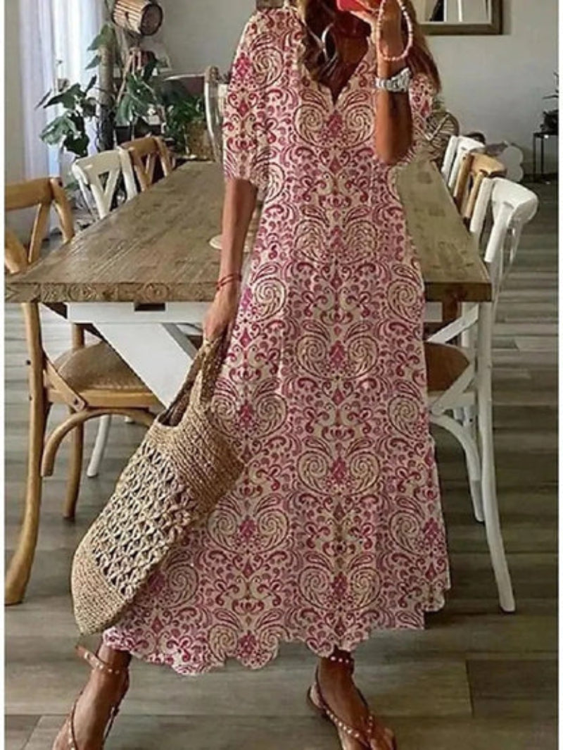 SOPHIA | Rochie Boho Vintage de Vară cu Decolteu în S