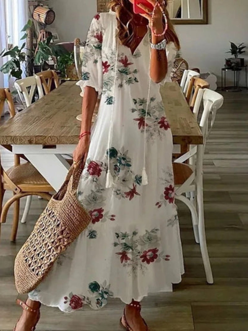 SOPHIA | Rochie Boho Vintage de Vară cu Decolteu în S
